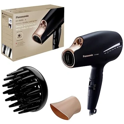 Image de Sèche cheveux pliable Panasonic EH NA9J K825 Nanoe avec 4 modes de séchage Neuf