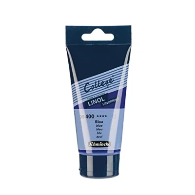 Image de Schmincke College® Linol, l&#039;encre pour linogravure, bleu en tube de 75 ml, 39400013, à base d&#039;eau, faible odeur, résistante la lumière, impression régulière.