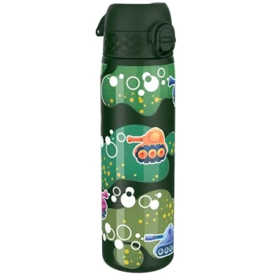 Image de Ion8 Gourde Inox, 600ml, Anti Fuite, Facile à Ouvrir, Verrouillage Sécurisé, Lavable au Lave Vaisselle, Poignée de Transport, Durable, Acier Inoxydable, Motif 3D Réservoirs