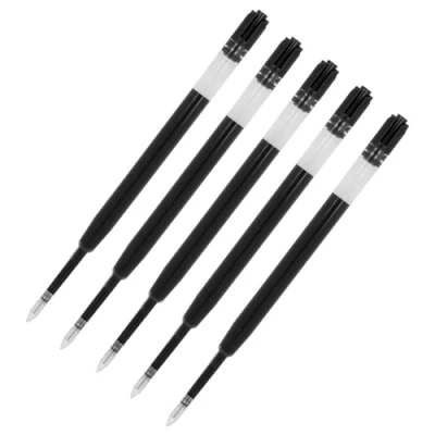 Image de Westcott E 733497 00 Lot de 5 recharges pour stylo gel Noir G2 0,7 mm Compatible avec ISO Standard Encre noire à séchage rapide