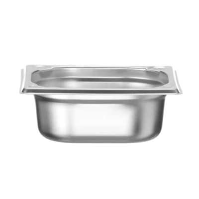 Image de HENDI Bac Gastronorme, GN 1/6, résistance thermique 40 C à 300 C, utilisable dans des fours convection, réfrigérateurs, bain maries, chafing dishes, 1L, 176x162x(H)65mm, inox
