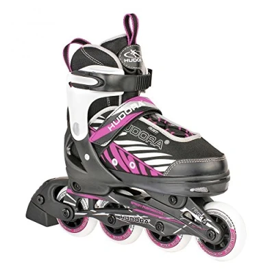 Image de HUDORA Inline Skates Mia / Leon Patins à roulettes pour enfants adolescents &amp; adultes en différentes tailles couleurs Rollers réglables 4 Confortables stylés