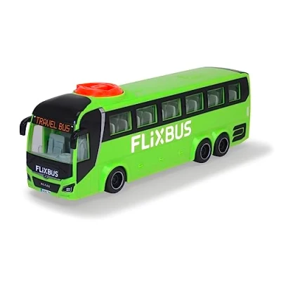 Image de Dickie Toys Man FlixBus Vert 27 cm Autocar avec Fonction de Direction, à partir 3 Ans (203744015)