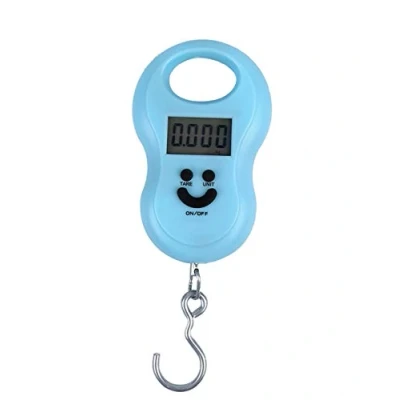 Image de Mengshen Balance Digitale de Bagage, électronique Steableard 110lb / 50kg Protable pour la Chasse à Ferme d&#039;usine Maison extérieure avec Fonction Tare Bleu