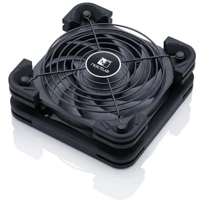 Image de Noctua NV FS2, Kit de Ventilation Multifonction pour le Refroidissement d’appareils, Doté du Célèbre Ventilateur NF A12x25 120 mm, d’un Joint Anti Vibration et Silentblocs (Noir)