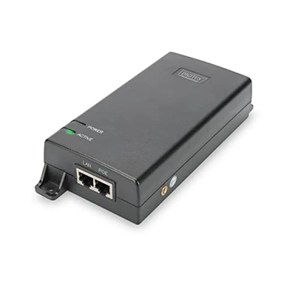 Image de DIGITUS PoE+ Injecteur IEEE802.3at Gigabit Ethernet 60 Watt max. 48 Volt PoE Mode A &amp; B