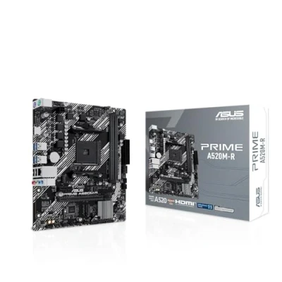 Image de ASUS Prime A520M R Carte mère AMD Ryzen AM4 mATX avec Prise en Charge M.2, Realtek Ethernet 1 Go, HDMI, SATA 6 Gbps, USB 5 Gbps arrière et Avant, Noir