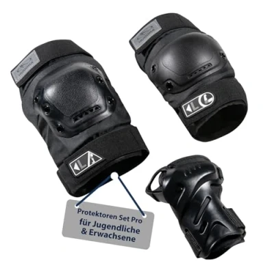 Image de HUDORA, Set de protections biomécaniques (XL, noir)