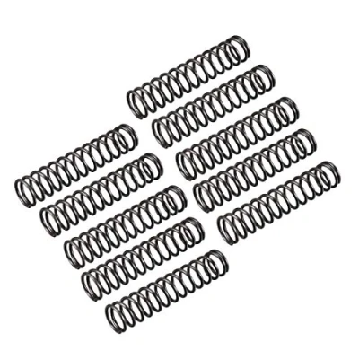 Image de sourcing map Ressort de Compression 1.2mm Fil Diamètre, 11mm OD, 50mm Libre Longueur Acier Extension Noir 10Pcs