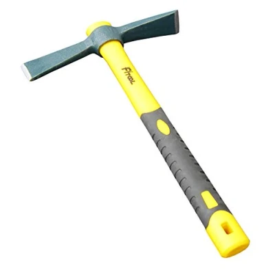 Image de forgé désherbage Mattock Hoe 15 Pouces, par Marteau Complet, poignée en Fibre de Verre plastifiée, Cutter 1.5lb
