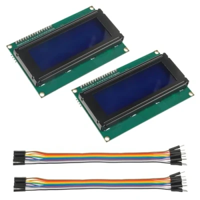 Image de HUAREW 2 x Module d&#039;Affichage Bleu LCD 20x4 avec Interface I2C 4x20 Caractères de Couleur Blanche Compatible Arduino et Raspberry Pi