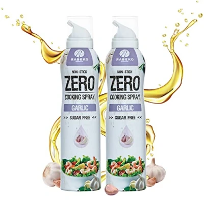 Image de Rabeko Zero Spray de cuisson faible en calories AIL 800 portions, 2 kcal par pulvérisation pour frire, griller et cuire sans additifs, sucre gluten ni lactose x 200ml