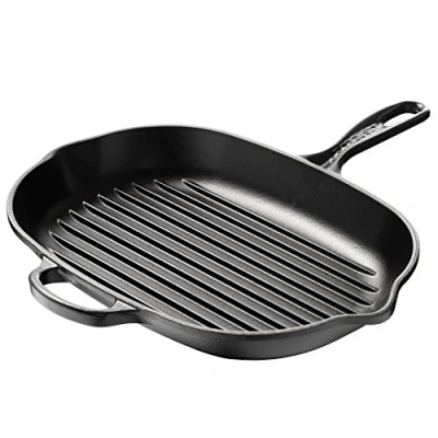 Image de Le Creuset Griddle Pan Signature Satin Black 40 x 32 cm enamelled non stick coating