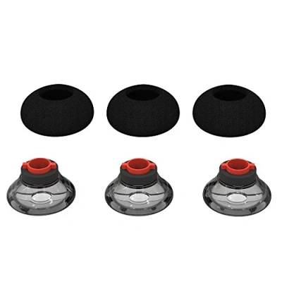 Image de Paquet de 3 Embouts d&#039;oreille Voyager en Mousse Remplacement pour Casque Bluetooth Plantronics 5200/5220/5210 taille Moyenne