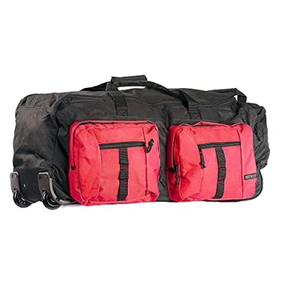 Image de Sac à roulette PORTWEST 70 Litres Noir Poignée télescopique Compartiments zippés