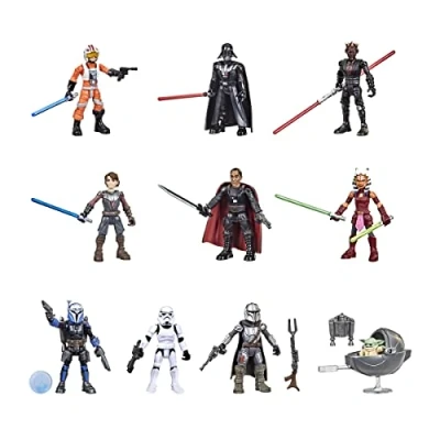 Image de Star Wars Hasbro Mission Fleet, Pack de 10 Figurines 6 cm avec 19 Accessoires, à partir 4 Ans F4023 Multicolore