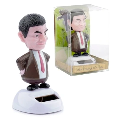 Image de Puckator FF46 Figurine Solaire Mr Bean, 5,5 x 5 10,5 cm, Kaki/Blanc/Rose/Rouge/Noir