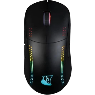 Image de Konix Drakkar Souris Gaming sans Fil ambidextre Asgard pour PC Batterie 600 mAh Récepteur 2,4 GHz Rétroéclairage LED Noir