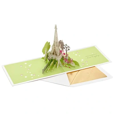 Image de Hallmark Signature Paper Wonder Carte d&#039;anniversaire pop up (Paris, Trés Happy), blanc