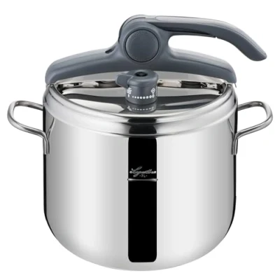 Image de Lagostina Irradial Control Lagoeasy&#039;UP Autocuiseur 7 L en Acier Inoxydable 18/10 Ø 22 cm, Casserole Induction et à Gaz, Couvercle Ouverture Facile, Fond Plus Triple Couche