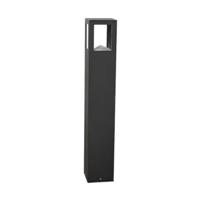 Image de LED Eclairage Exterieur Nicola (Moderne) en Noir Aluminium (1 lampe,à), Luminaire Exterieur, Lampe Jardin, Borne Lumineuse