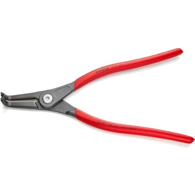 Image de Knipex Pince de précision pour circlips extérieurs d&#039;arbre grise atramentisée, gainées en plastique antidérapant 305 mm 49 21 A41