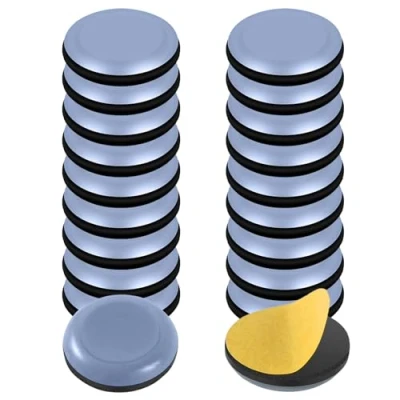 Image de 20 Pièces Patins de Meubles, pour Chaises en Téflon, Auto adhésives Coulisses Chaises, Meubles Universels un ensemble Table à Manger et 30mm