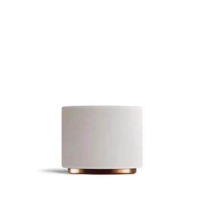 Image de Fellow Monty Tasses pour latte art Tasse à cappuccino en céramique double paroi Blanc mat avec base cuivre 192 ml
