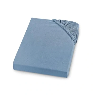 Image de sleepling Comfort bébé Drap Housse en Flanelle Douce fabriqué Allemagne 100% Coton pour Les Matelas d’Une Hauteur maximale de 23 cm avec Bande élastique intégrale 120 x 200, Bleu Clair