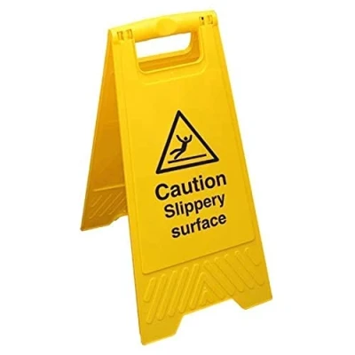 Image de VSafety Panneau de sol avec inscription « Caution Slippery Surface » Jaune