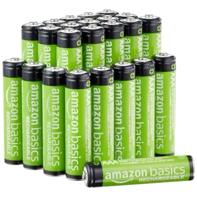 Image de Amazon Basics NiMh Piles rechargeables AAA (Lot de 24) 800 mAh pré chargées