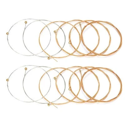 Image de Corde de guitare, 12 pièces rechange haute qualité cordes guitare pour folk acoustique