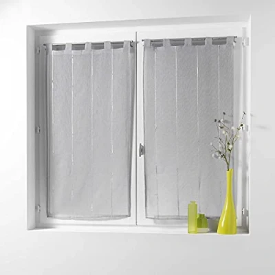 Image de douceur d&#039;interieur 1626502 Paire, Polyester, Gris, 2 x 90 160 CM