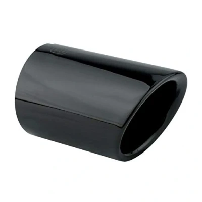 Image de L&amp;P A285 1 Embout Echappement noir inox chromés en acier inoxydable poli compatible avec A4 B9 8W2 8W5 A5 F5 F53 F57 F5A Plug&amp;Play d&#039;échappement pour tuyau de 65mm