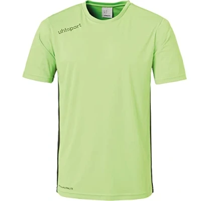 Image de uhlsport Essential T Shirt Mixte Enfant, Flash Vert/Noir, FR : XXS (Taille Fabricant 128)