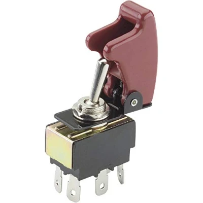 Image de Interrupteur à levier TRU COMPONENTS TC R13 28B 01/R17 10 Rouge A 2 boutons