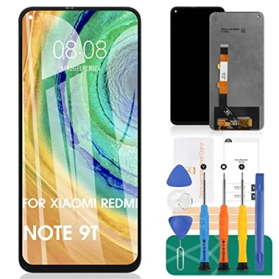 Image de Kit de réparation d&#039;écran LCD rechange pour Xiaomi Redmi Note 9 5G 9T Écran tactile M2007J22G M2007J22C Noir