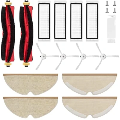 Image de Rebirthcare Accessoires pour xiaomi roborock s5 s50 s51 s55 Max s6 Pure maxv s60 s65 e2 e3 e4 e5 Brosse Principale Filtre serpillière (19 pièces)