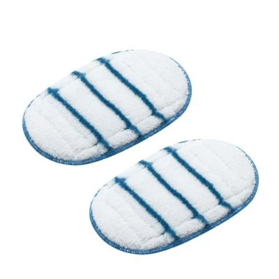 Image de BLACK AND DECKER Lot de 2 Patins Multi Surfaces pour Gants à Vapeur Tampons Nettoyage en Microfibre Durable Accessoires Nettoyeur Main STEAMITT Lavable Machine Rond FSHSMPA XJ