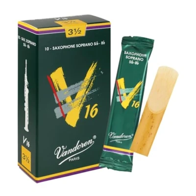 Image de Boite de 10 anches Vandoren série V16 pour Saxophone Soprano Force 3,5