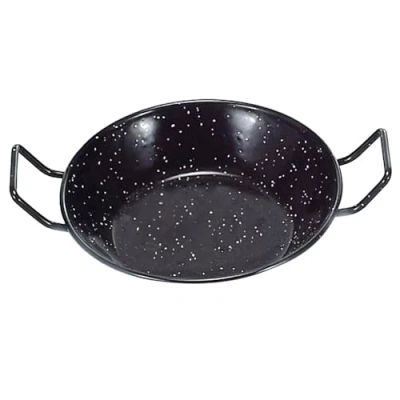 Image de Garcima 5020015 Double Poêle Profonde avec anses Emaillé Noir Taille: 45 cm