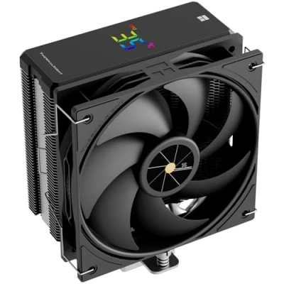 Image de Thermalright Assassin X 120R Refroidisseur d&#039;air numérique noir pour processeur, vitesse 2000 tr/min, ventilateur PWM silencieux de 12 cm, cache d&#039;écran numérique, AM4/AM5, Intel