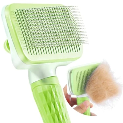 Image de ACE2ACE brosse pour chien, chat, chien poils longs et courts, de toilettage animaux compagnie, auto nettoyante enlever les d&#039;animaux la avec