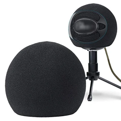 Image de YOUSHARES Filtre Anti Pop Mousse et Vent pour Blue Snowball iCE Microphone, Bonnette comme Pare Brise Efficace Enlever les Bruits
