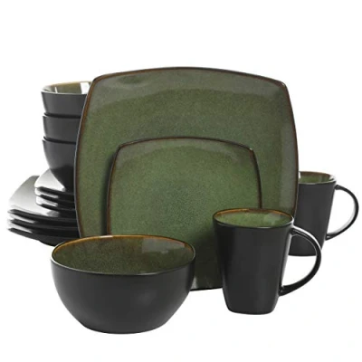 Image de Gibson 99811.16R Ensemble de vaisselle Green Soho Square