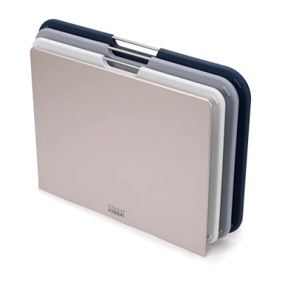 Image de Joseph 3 piece cutting board set with holder Nest Boards Large Grey