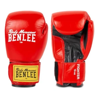 Image de BENLEE Rocky Marciano &quot;Fighter&quot; Gant de boxe cuir, Noir/Rouge, 18 once