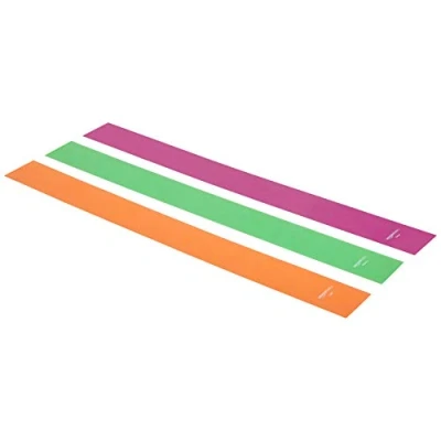 Image de Amazon Basics Bande de résistance en TPE 1500 mm, Lot 3, orange,vert,violet