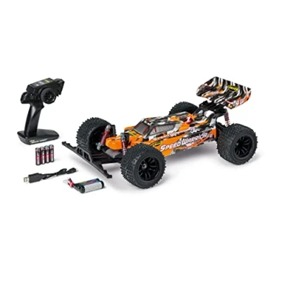 Image de Carson Modellsport 500404237 1:10 FE Speed Warrior 2,4G 100% RTR Voiture radiocommandée Orange, véhicule RC, avec Piles et radiocommande, Buggy Tout Terrain