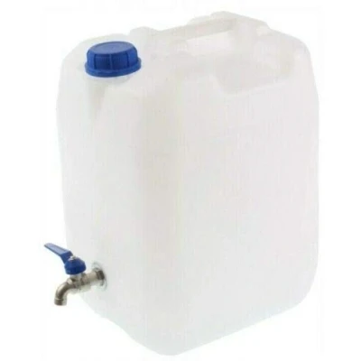Image de POKM Toolsmarket GmbH Réservoir d&#039;eau de 10 l avec robinet en métal Bidon potable sans BPA Pour camping, camion, etc.